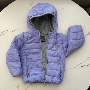 Gerry Jersey Lined Hooded Long Sleeve Bubble Jacket Purple Girls 3T